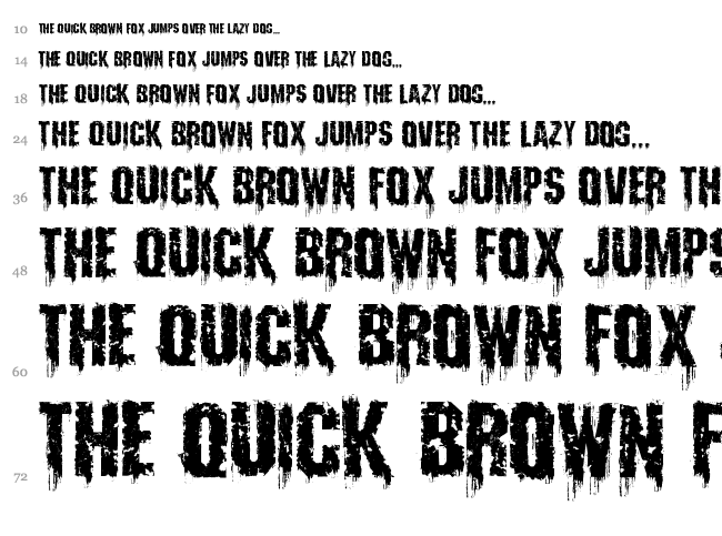 Infektion font waterfall